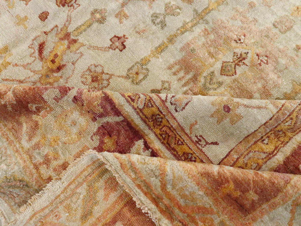 Antique Turkish Oushak Carpet, No.19942 - Staging