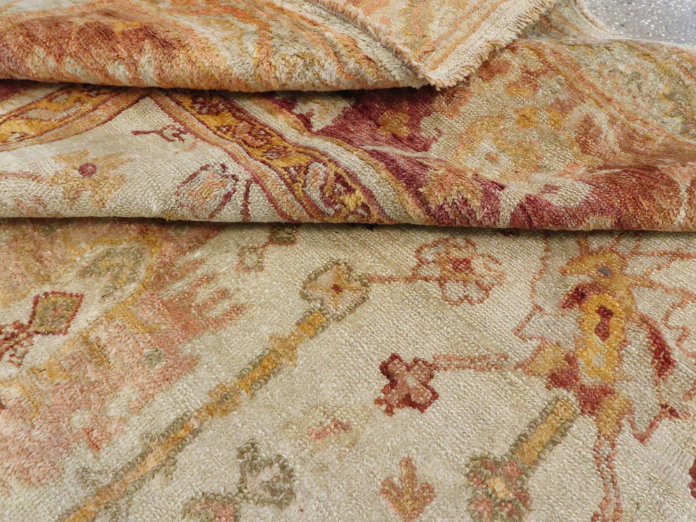 Antique Turkish Oushak Carpet, No.19942 - Staging