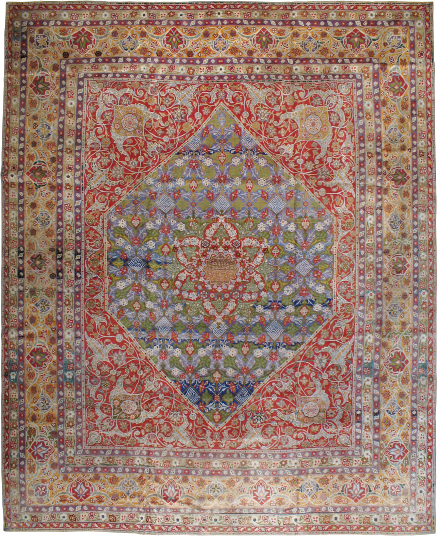 Antique Persian Tabriz Carpet, No.19943 - Staging