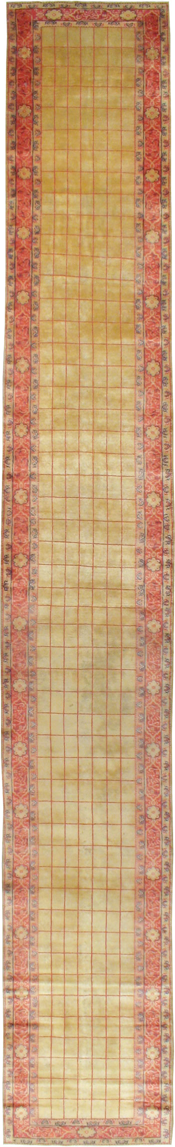 Antique Turkish Borlou Oushak Runner, No.19945 - Staging