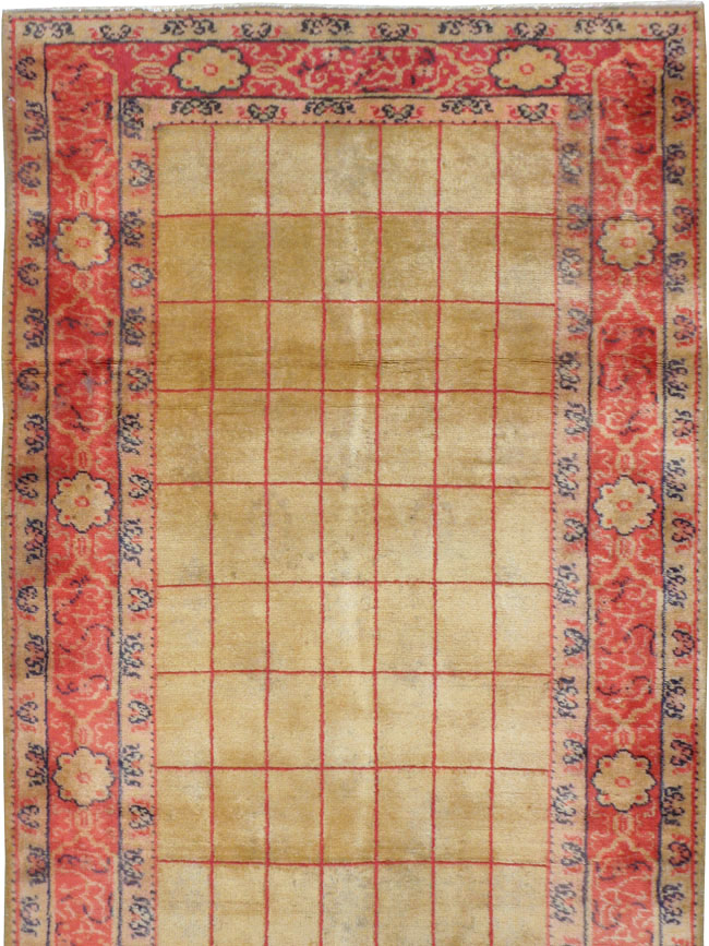 Antique Turkish Borlou Oushak Runner, No.19945 - Staging