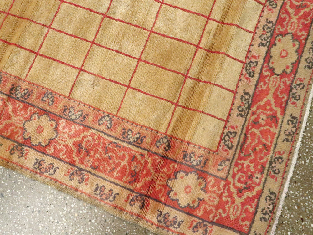 Antique Turkish Borlou Oushak Runner, No.19945 - Staging