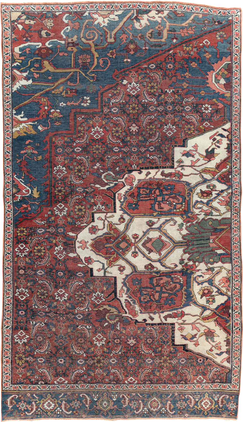 Antique Persian Bidjar Sampler Rug, No.19947 - Staging