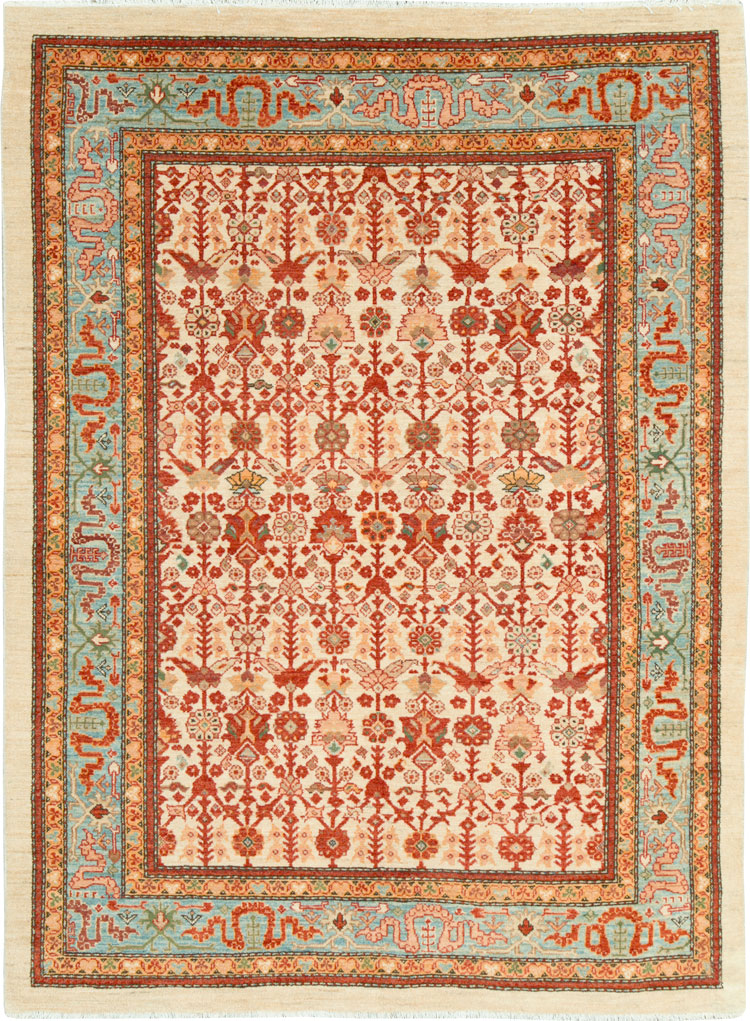 Modern Persian Malayer Accent Rug, No.19962 - Staging