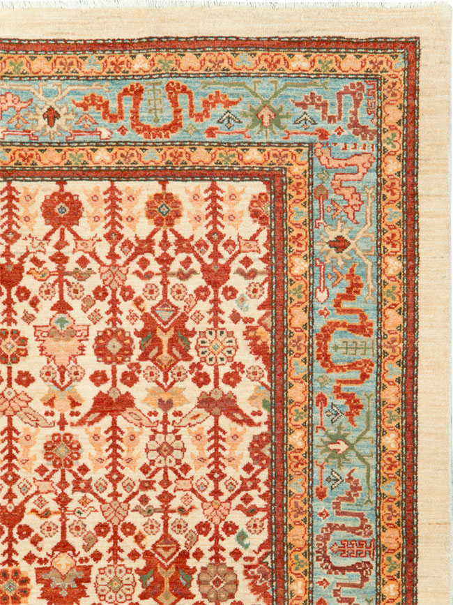 Modern Persian Malayer Accent Rug, No.19962 - Staging