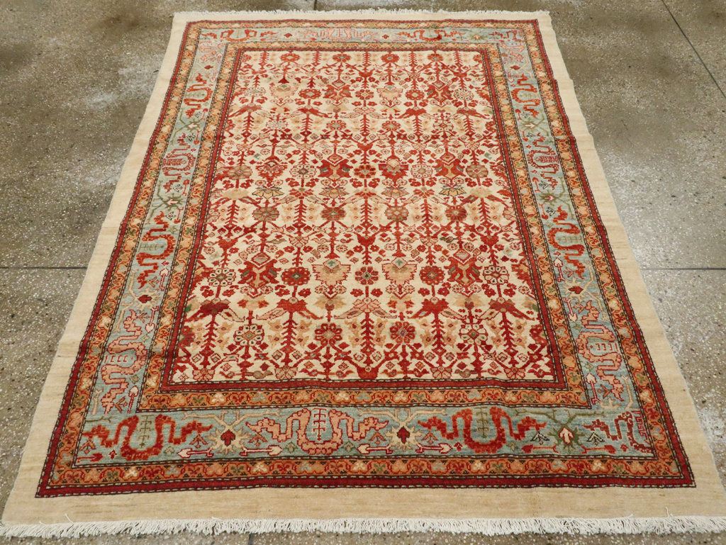 Modern Persian Malayer Accent Rug, No.19962 - Staging