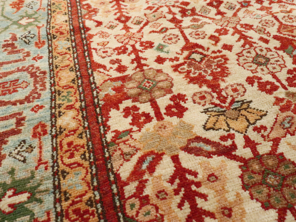 Modern Persian Malayer Accent Rug, No.19962 - Staging