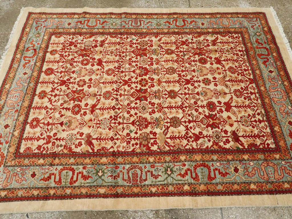 Modern Persian Malayer Accent Rug, No.19962 - Staging