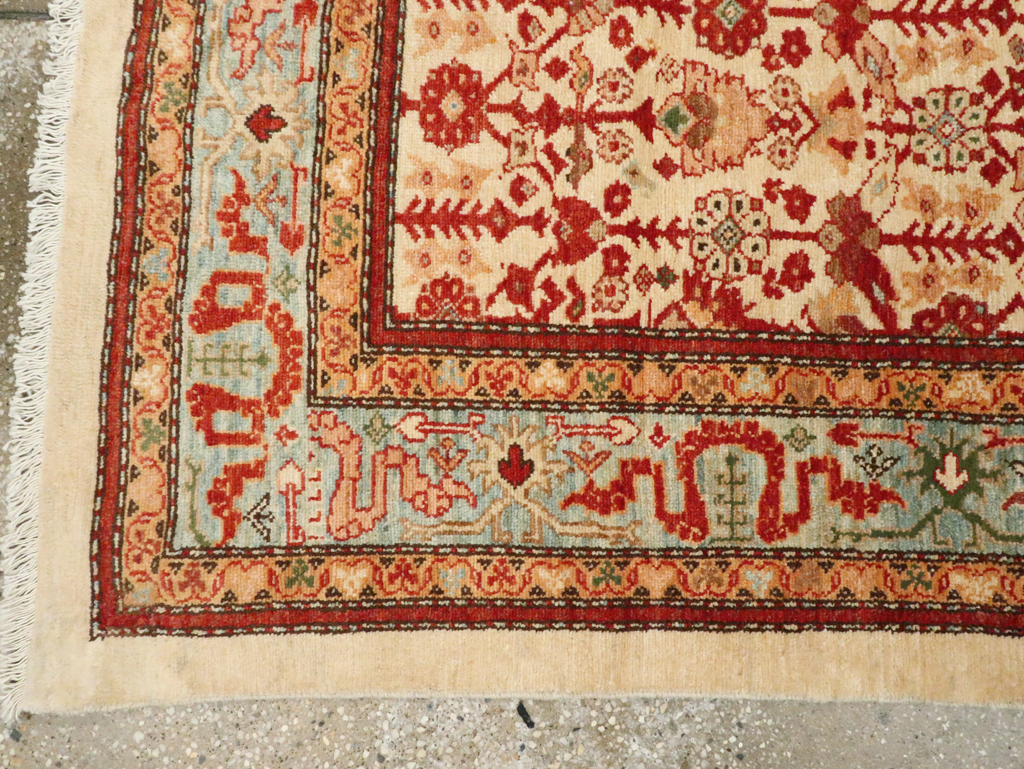 Modern Persian Malayer Accent Rug, No.19962 - Staging