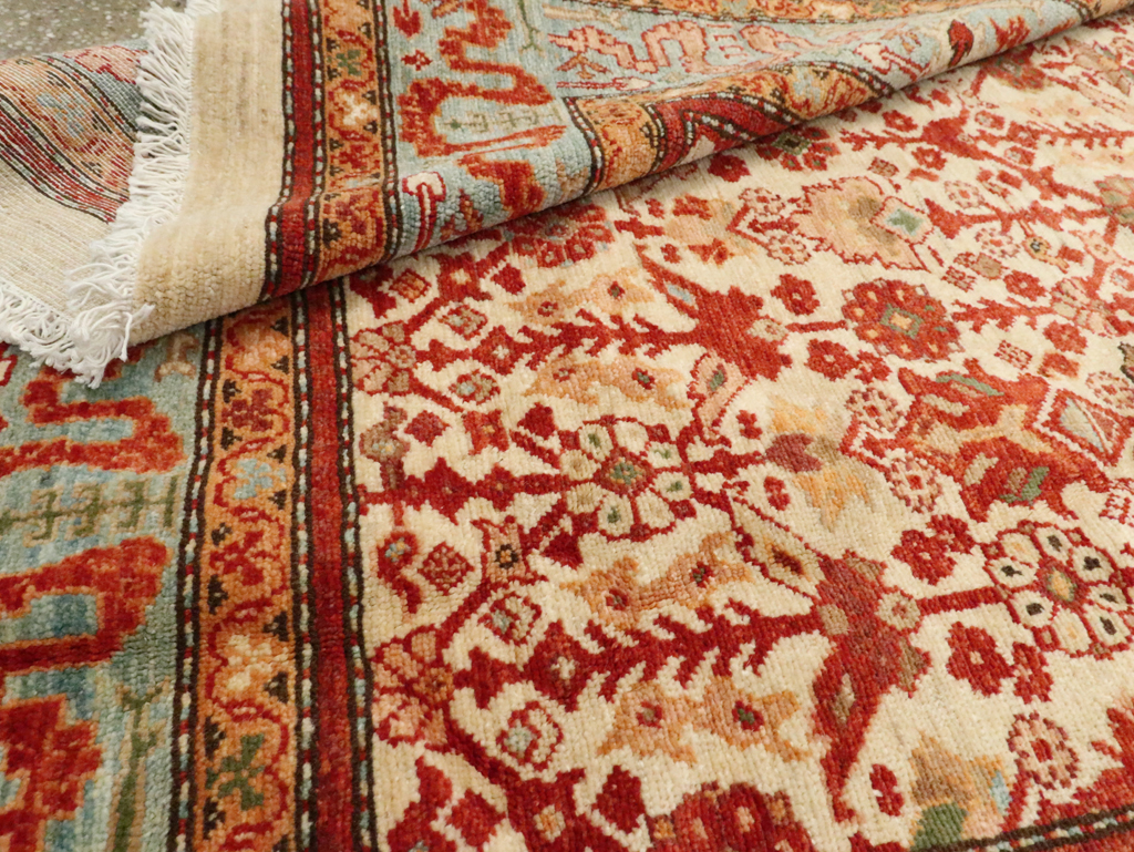 Modern Persian Malayer Accent Rug, No.19962 - Staging