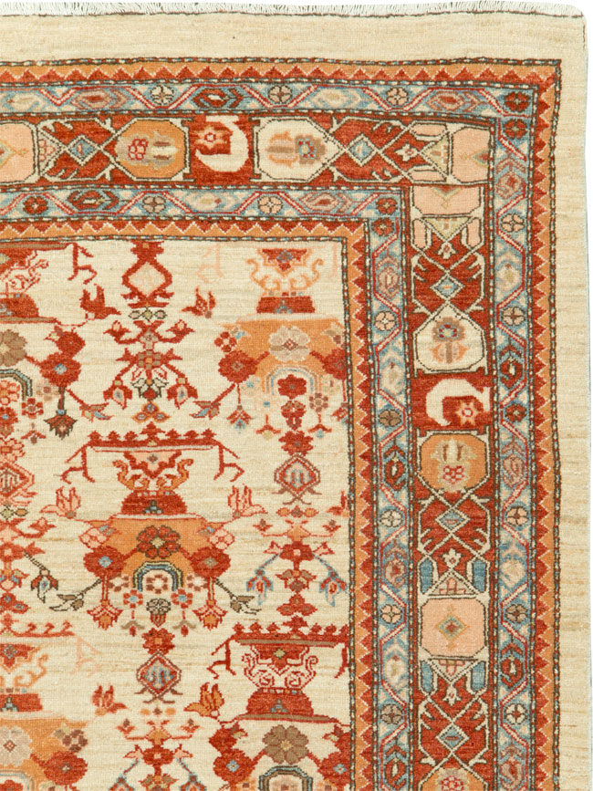 Modern Persian Malayer Accent Rug, No.19965 - Staging