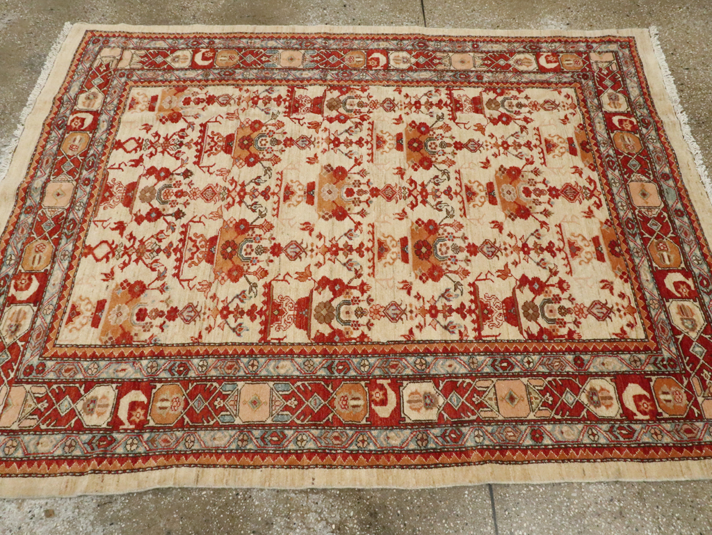 Modern Persian Malayer Accent Rug, No.19965 - Staging