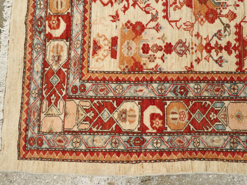 Modern Persian Malayer Accent Rug, No.19965 - Staging