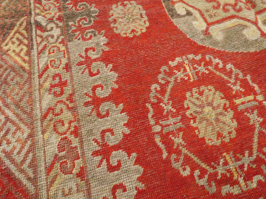 Vintage East Turkestan Khotan Carpet, No.19985 - Staging