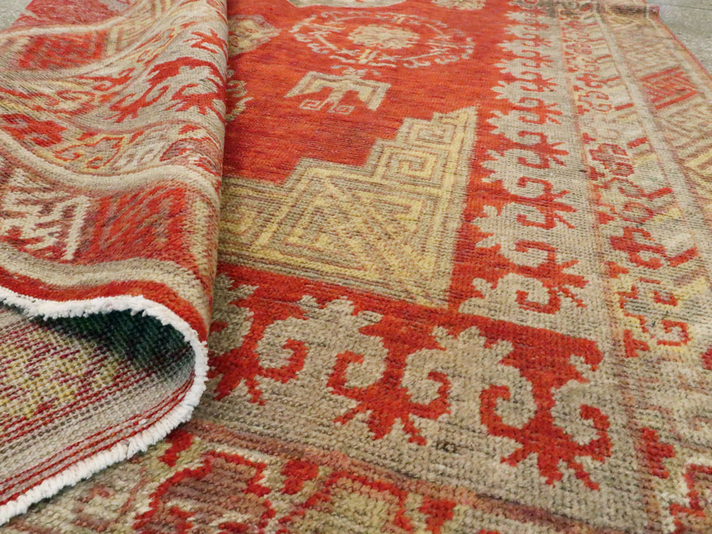 Vintage East Turkestan Khotan Carpet, No.19985 - Staging