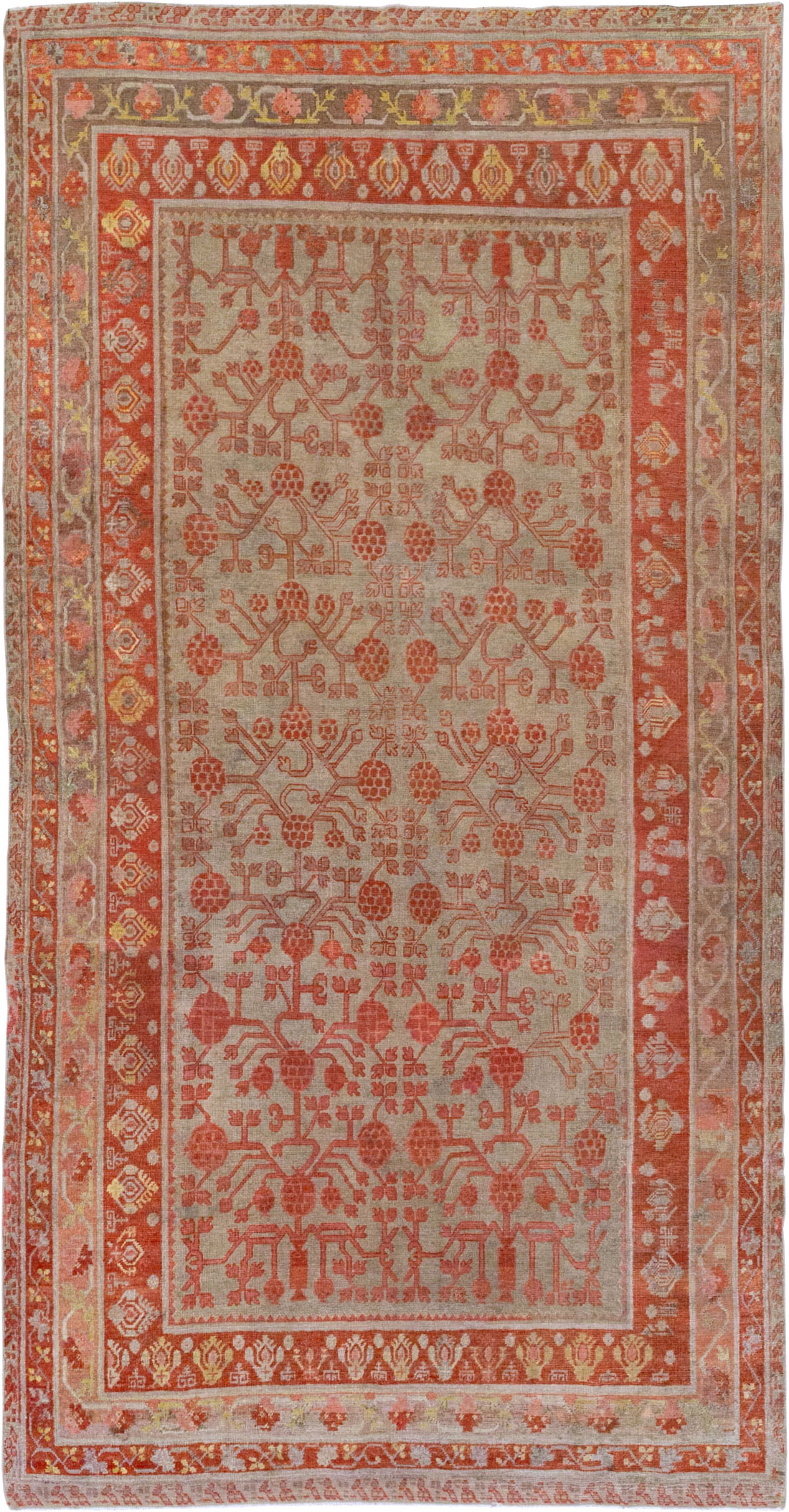 Antique East Turkestan Khotan Gallery Rug, No.19989 - Staging