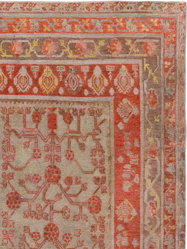 Antique East Turkestan Khotan Gallery Rug, No.19989 - Staging