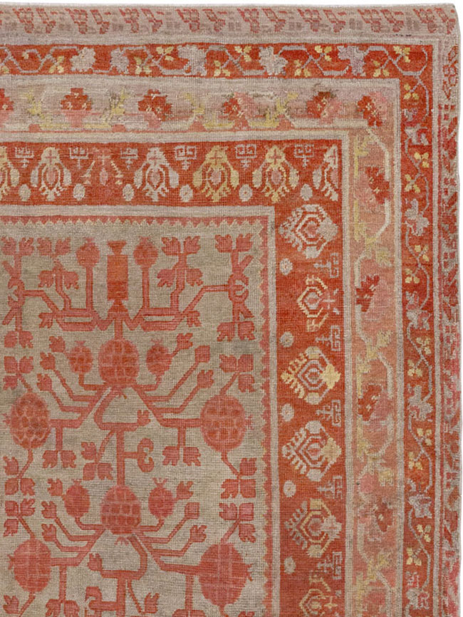 Antique East Turkestan Khotan Gallery Rug, No.19989 - Staging
