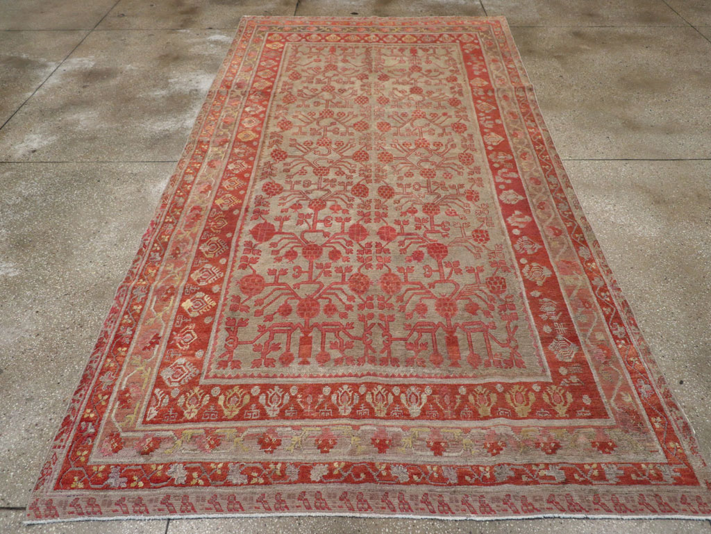 Antique East Turkestan Khotan Gallery Rug, No.19989 - Staging