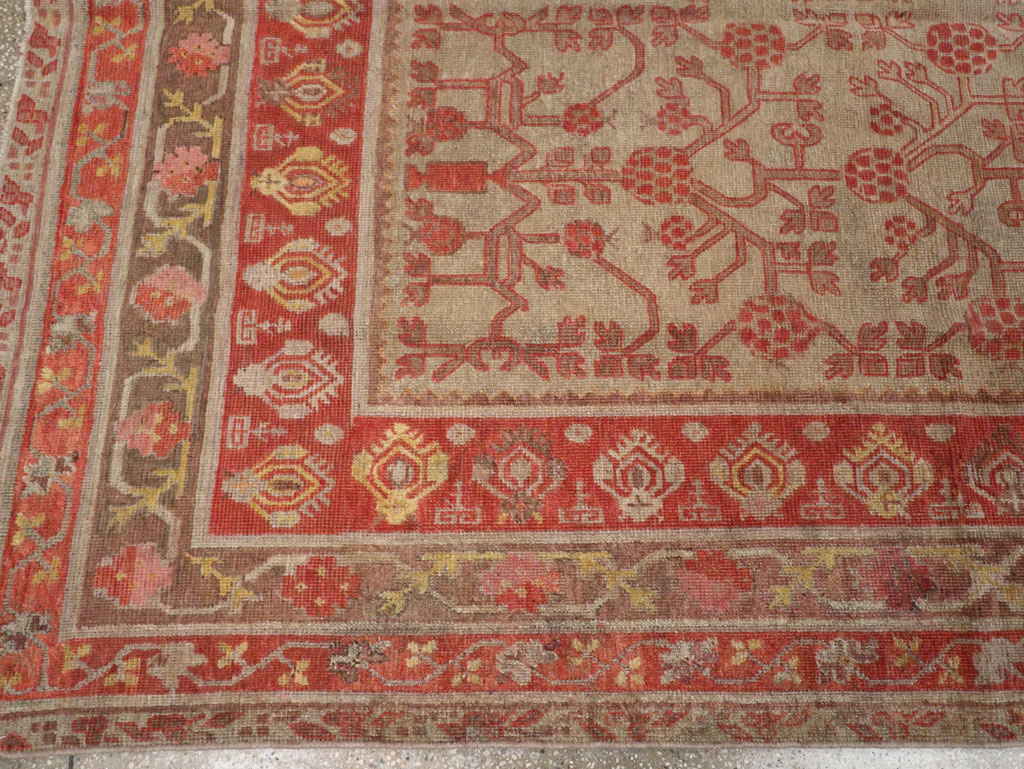 Antique East Turkestan Khotan Gallery Rug, No.19989 - Staging