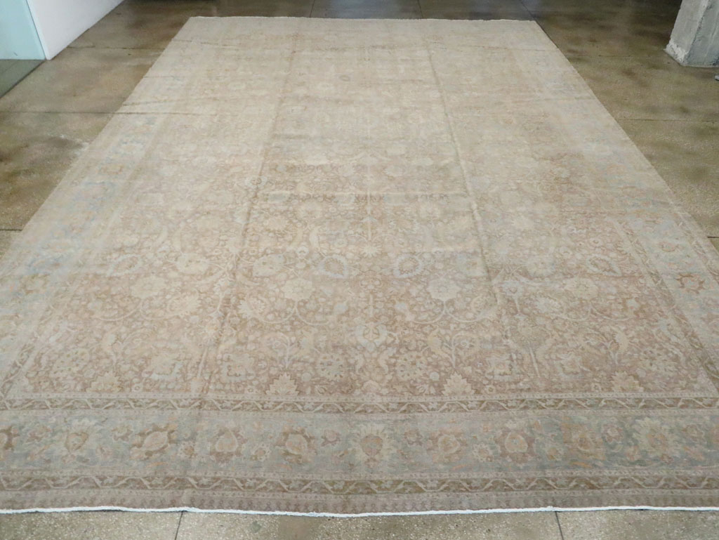 Antique Persian Tabriz Oversize Carpet, No.20010 - Staging