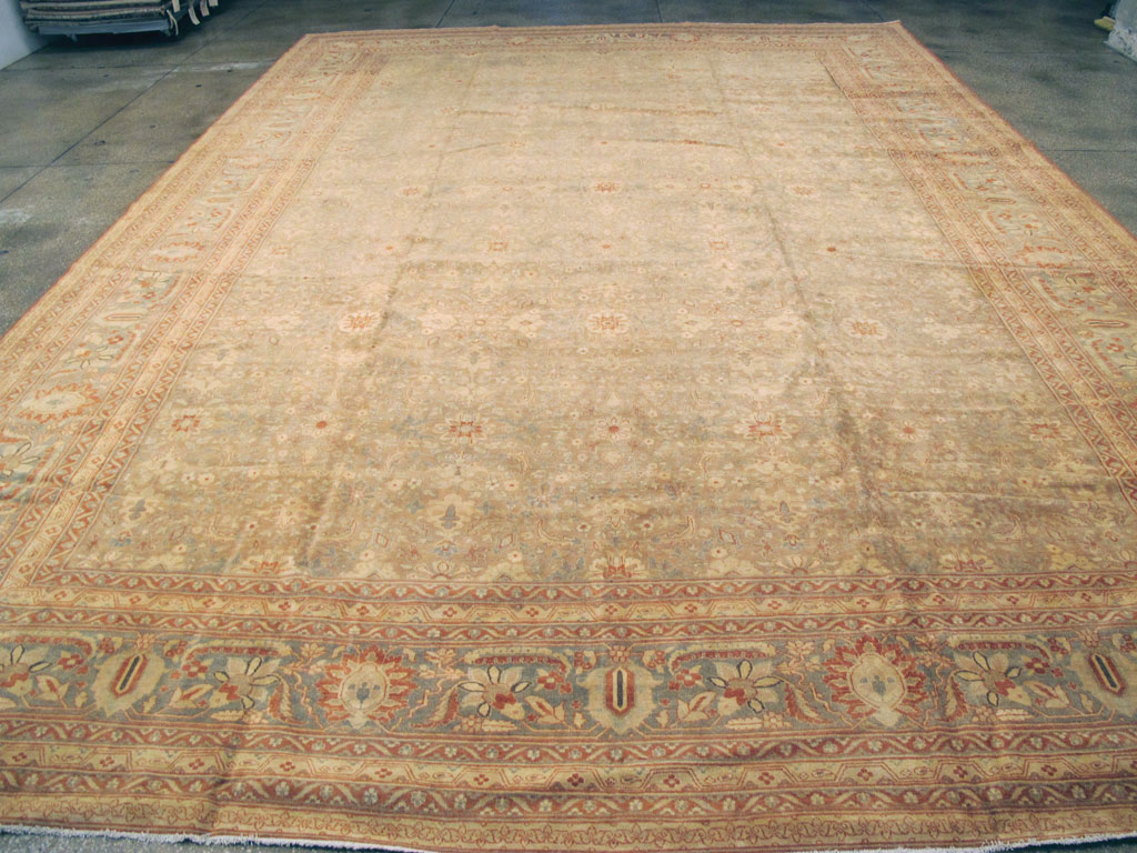 Antique Persian Tabriz Carpet, No.20012 - Staging