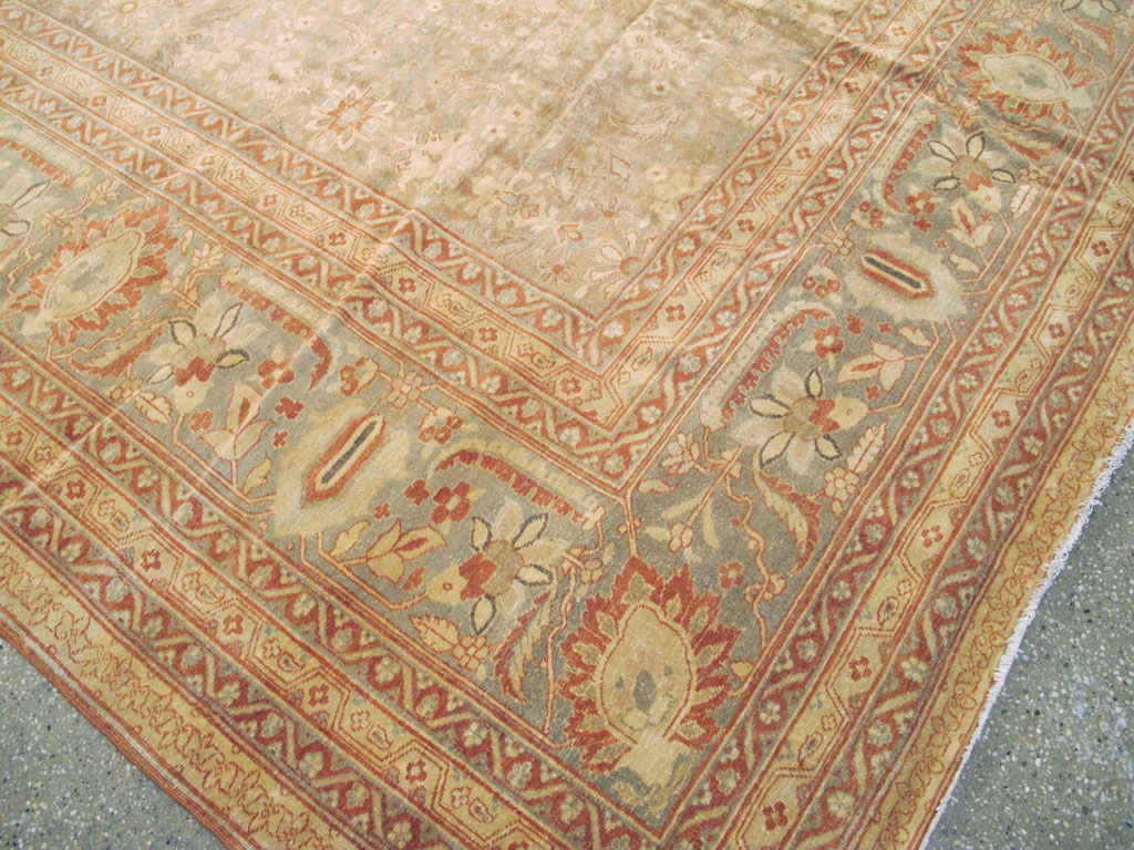 Antique Persian Tabriz Carpet, No.20012 - Staging