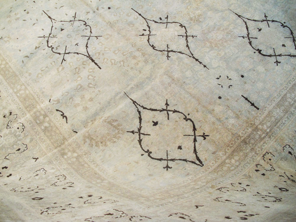 Antique Persian Tabriz Carpet, No.20014 - Staging