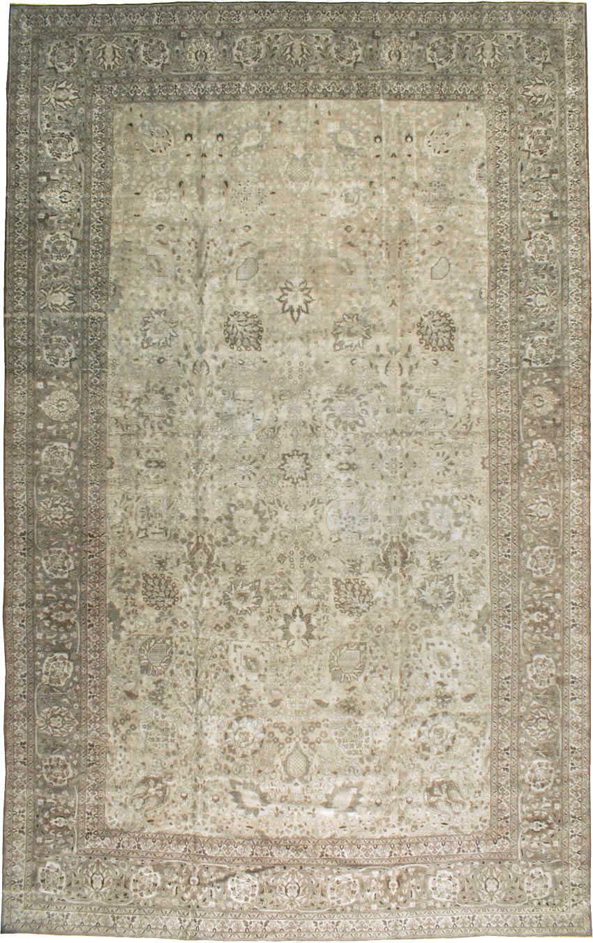 Antique Persian Tabriz Carpet, No.20018 - Staging