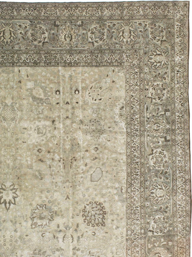 Antique Persian Tabriz Carpet, No.20018 - Staging