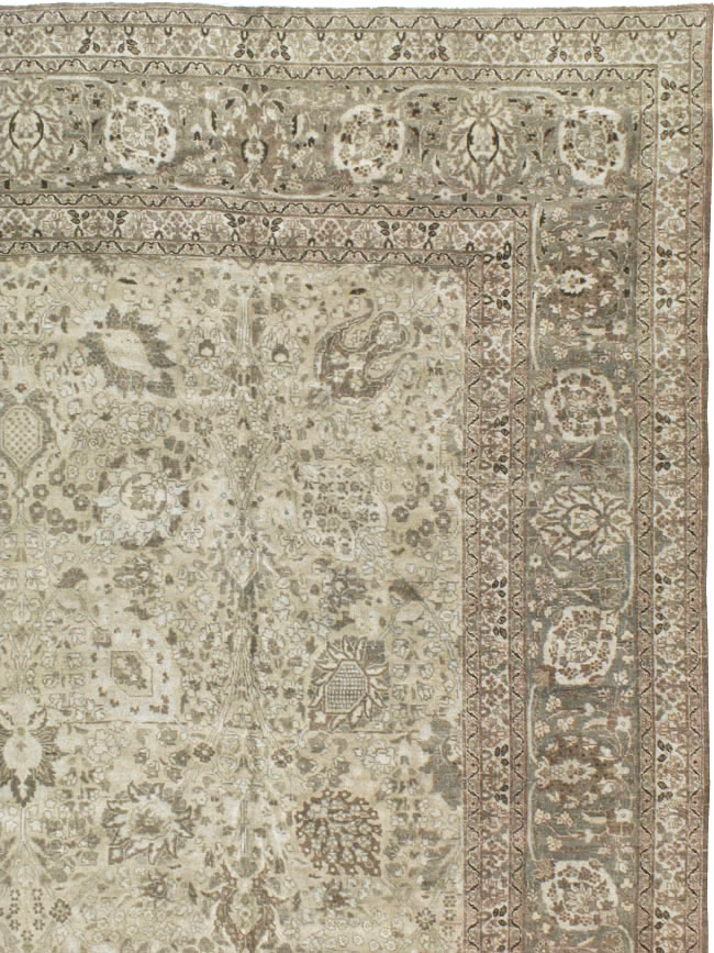 Antique Persian Tabriz Carpet, No.20018 - Staging
