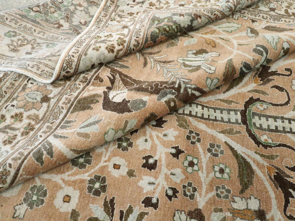 Vintage Persian Mashad Carpet, No.20022 - Staging