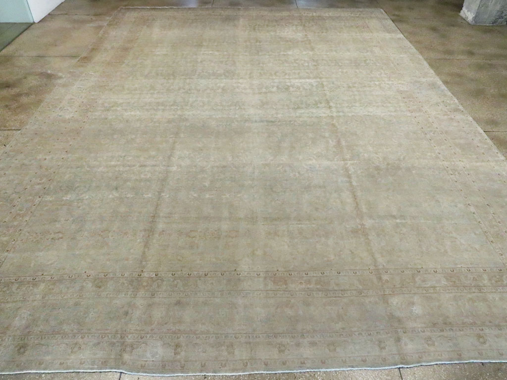 Antique Persian Tabriz Carpet, No.20023 - Staging