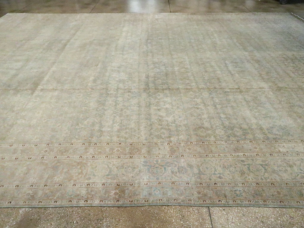 Antique Persian Tabriz Carpet, No.20023 - Staging