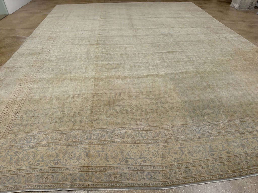 Antique Persian Tabriz Carpet, No.20023 - Staging