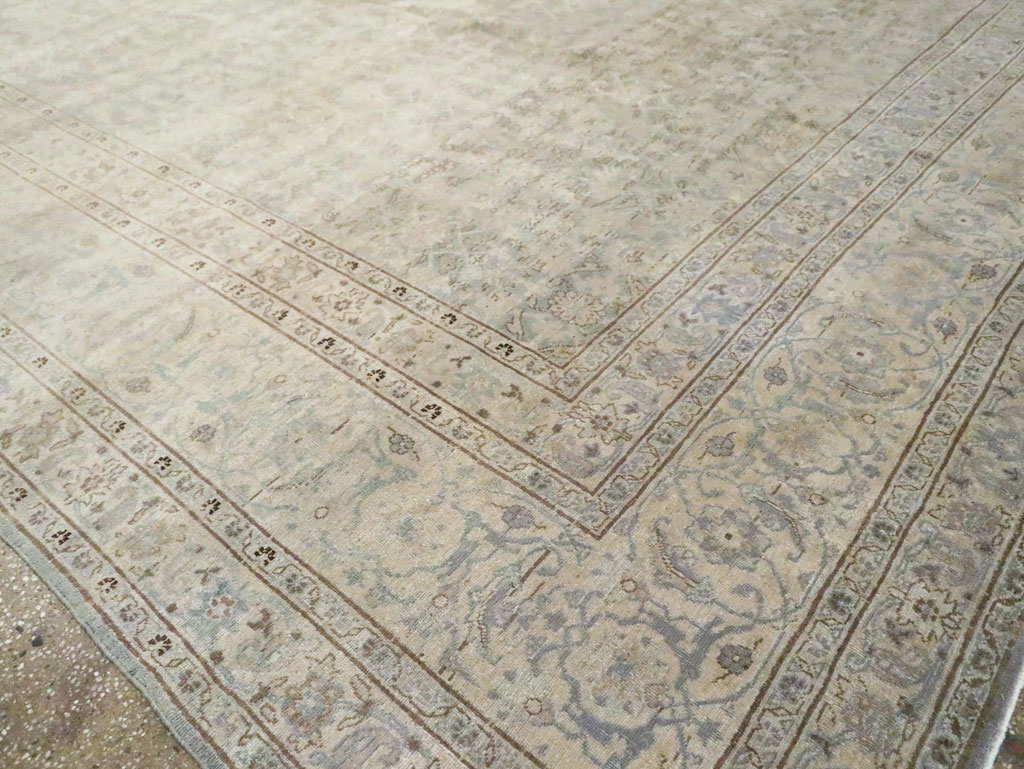 Antique Persian Tabriz Carpet, No.20023 - Staging