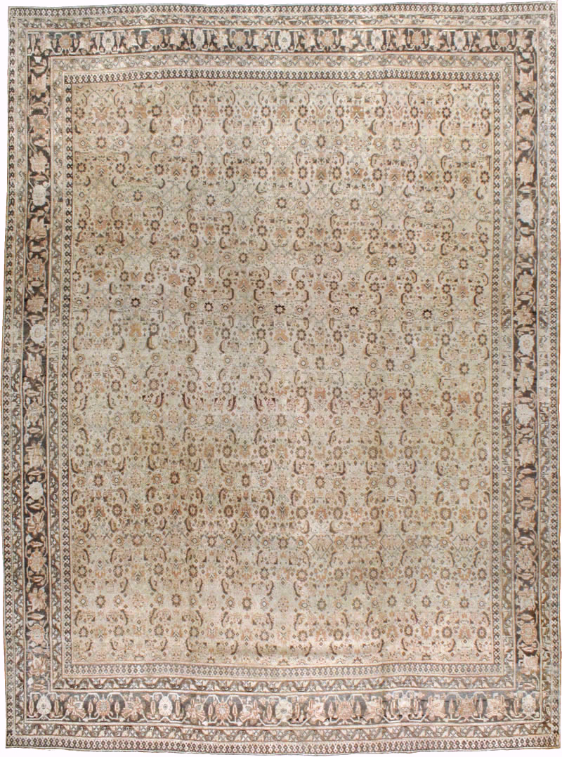 Antique Persian Tabriz Carpet, No.20025 - Staging