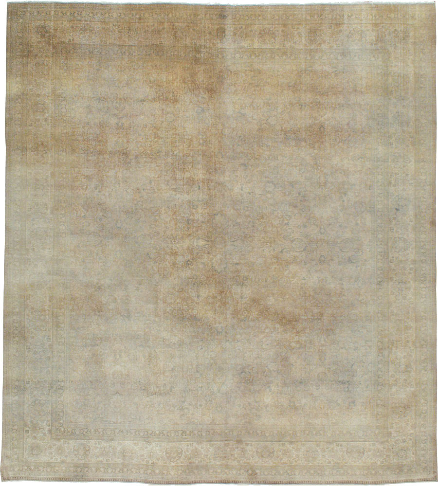 Antique Persian Tabriz Square Carpet, No.20044 - Staging