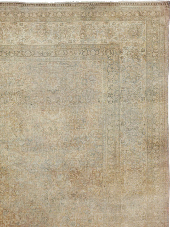 Antique Persian Tabriz Square Carpet, No.20044 - Staging