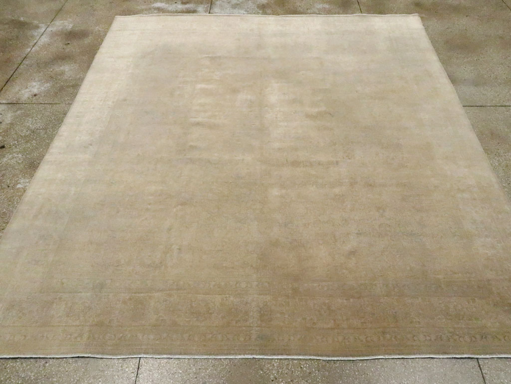 Antique Persian Tabriz Square Carpet, No.20044 - Staging