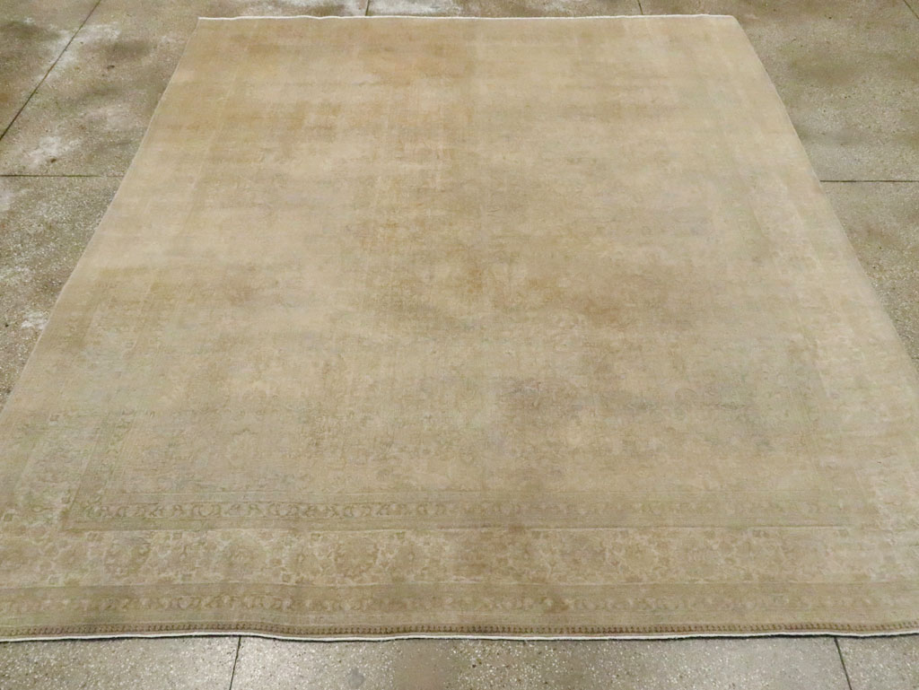 Antique Persian Tabriz Square Carpet, No.20044 - Staging