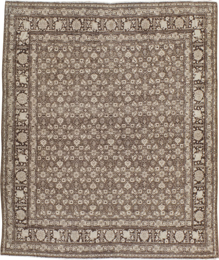Antique Persian Senneh Tabriz Rug, No.20045 - Staging
