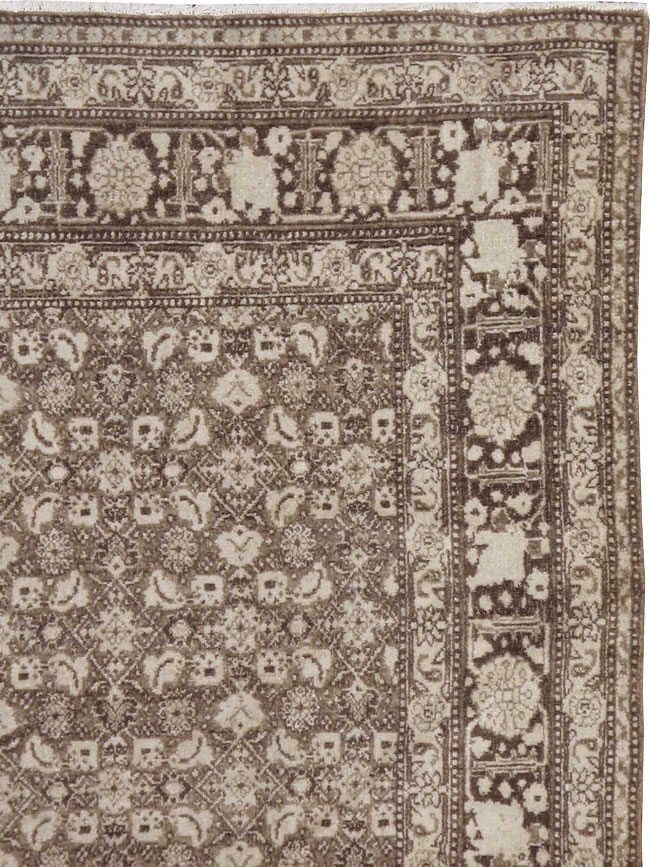 Antique Persian Senneh Tabriz Rug, No.20045 - Staging