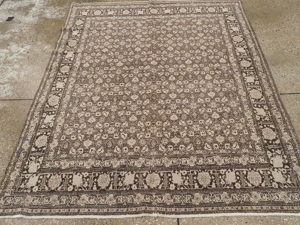 Antique Persian Senneh Tabriz Rug, No.20045 - Staging