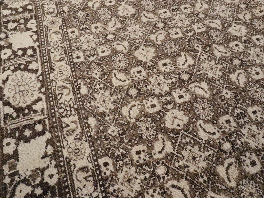 Antique Persian Senneh Tabriz Rug, No.20045 - Staging