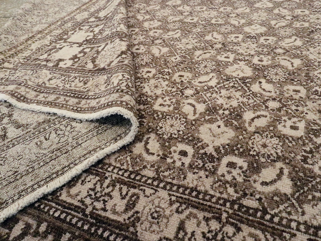 Antique Persian Senneh Tabriz Rug, No.20045 - Staging
