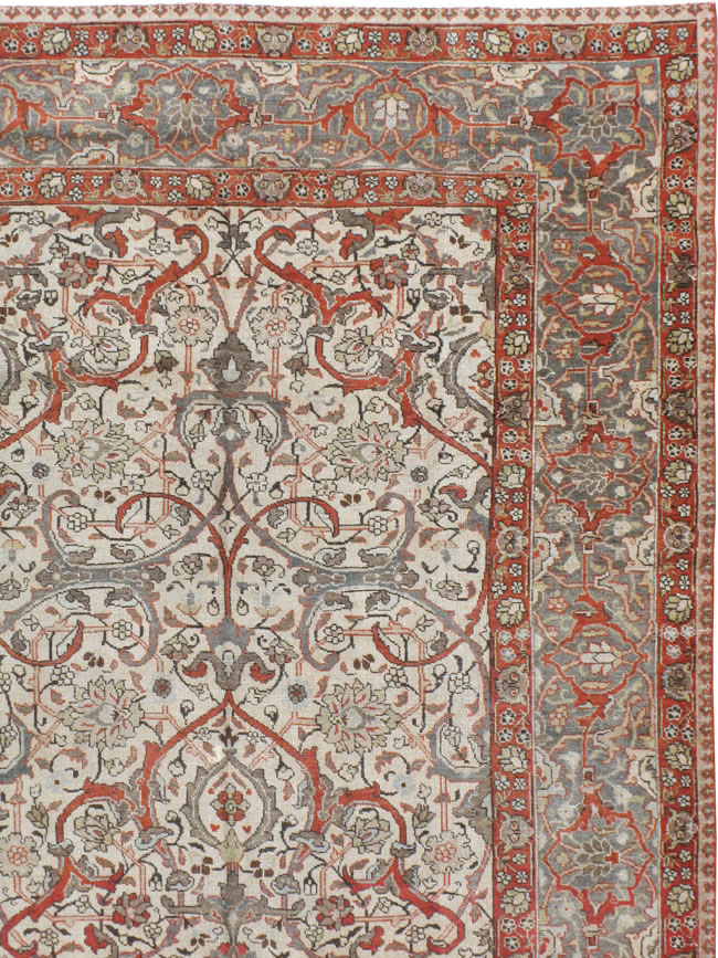 Vintage Persian Tabriz Carpet, No.20056 - Staging