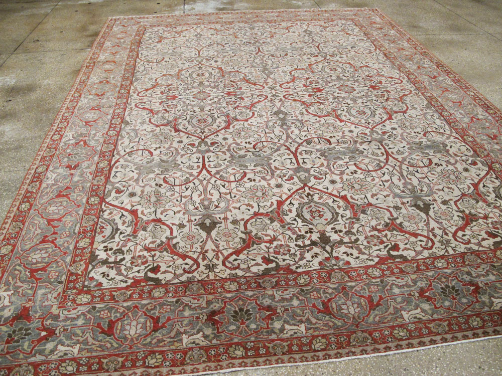 Vintage Persian Tabriz Carpet, No.20056 - Staging