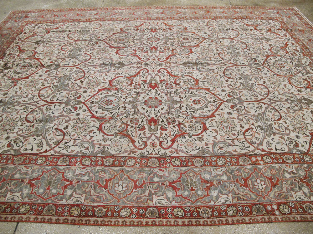 Vintage Persian Tabriz Carpet, No.20056 - Staging