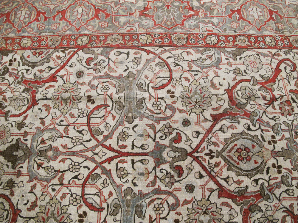 Vintage Persian Tabriz Carpet, No.20056 - Staging